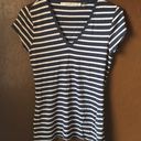 Max Studio NAVY NAUTICAL STRIPED BASIC V NECK TEE Photo 0