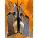 Anne Klein AK   SZ 9.5M SILVER 1 3/4" GLITZ BANDS SLIP ON WEDGE Photo 4