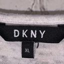 DKNY 🇺🇸  White & Gray Striped Short Sleeve Tee Shirt Photo 3