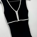 Vintage Y2K Black Zip Up Tank Top Size Large Rhinestone Early 2000s Photo 1