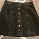 Charlotte Russe Olive Green Corduroy Skirt Photo 0