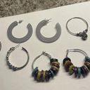 Lot Of 4 Variety of Costume Jewelry Earrings Pierced Hoops Photo 0