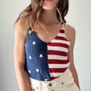 The Moon  & Madison American Flag Knit Tank Top Photo 0