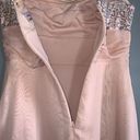 Hailey Logan  Adrianna Papell Pink Chiffon Metallic Strapless Hi/Lo Prom Dress Photo 8