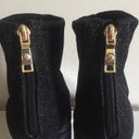 Guess Black Bex Glitter Peep Toe Sock Stiletto Heel Booties NEW Photo 7