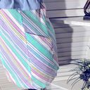 Urban Renewal vintage GOGO girl babydoll striped pastel colors blouse tunic XS Blue Photo 5