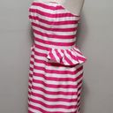 Lilly Pulitzer  Maybell Pink/White Short Barbiecore Stripe Strapless Dress Size 8 Photo 4