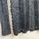 Maurice's  Blouse Top Womens XXL Black‎ Floral Lace Sheer Long Sleeve Slim Fitted Photo 4