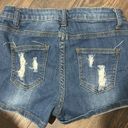 Harper  Embroidered Denim Shorts Photo 5