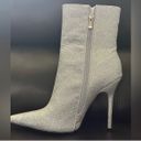 EGO DEVOTED POINTED TOE STILETTO HEEL ANKLE BOOT IN SILVER GLITTER Photo 2