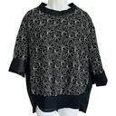 ma*rs Floral Abstract Black White Knot Tunic Style Top size 2 / S  er Mai Korean Photo 0