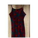 Daytrip  Women's M Floral Satin Slip Midi Dress Party Cocktail Photo 1