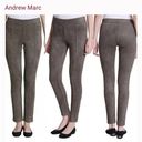 Andrew Marc  Womens Fitted Faux Suede Taupe Pull On Ankle Pants Size Small Photo 1