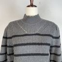 RD Style  Womens Ribbed Knit Sweater Dress S Small Gray Black Stripe Long Sleeve Photo 1