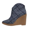 Jessica Simpson  Womens 7.5 Crais Black White Plaid Wedge Bootie NEW Photo 4