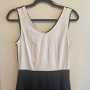 Cynthia Rowley  Black & White Color Block Fit and Flare Dress Size Small Photo 2