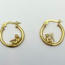 18K Gold Plated Angel and Demon Hoop Earrings for Women Photo 0