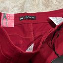 Lee NWT  Secretly Shapes Straight Leg Embellished Jeans Rouge Red 12 Petite Photo 3