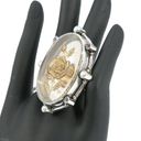 ma*rs Large  and Valentine Sterling Silver Vintage Rose Cocktail Statement Ring 8 Photo 1