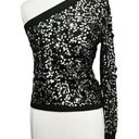 Love moschino  Pailette Heart & Sequin Embellished One Shoulder Jumper Sweater Photo 0