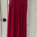 Minuet Red Lace & Chiffon Gown Photo 3