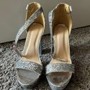 Silver Sparkly Heels Size 7 Photo 3