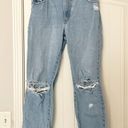 Rolla's Rolla’s Original Straight Light Wash High Rise Distressed Denim Jeans Photo 3