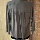 True Craft  Gray Baby Doll Soft Stretch Top Small Photo 4