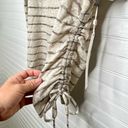 Caslon  Women's Beige Striped Short Sleeve Drawstring T-Shirt Size L in Oatmeal Photo 7