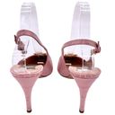 Moschino  Couture Croc Embossed Leather M Slingback Pointed Heels Pink Gold 38.5 Photo 5