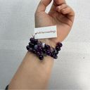 Soft Surroundings  Purple Stacked Agate Bracelet NWT Photo 1