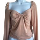 Wilfred  Women Cropped Top M Peach Knotted Sweetheart Bodice Lined Coquette Y2K Photo 6