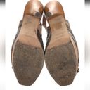 Fendi  Brown Snakeskin Print Slingback Heels Sz 37 (7) Photo 9