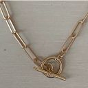 Madewell NWOT  gold chain and toggle necklace Photo 2