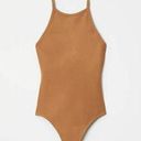 Girlfriend Collective NWT  Fawn Marlow High Neck Bodysuit Size Small Photo 0