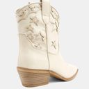 Shu Shop Western Cream Cowgirl Boots Shooting Stars Tan Size 8.5 Photo 1