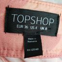 Topshop  Burnout Coral Peach Floral Midi Skirt Photo 4