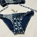 Jessica Simpson NWT  Swimwear Set Bikini Bottom / Top Size S Small Blue / White Photo 2