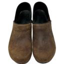 5.11 Sanita Clogs Women's Size 41 US 10. Brown Oiled Leather Slip On Photo 2