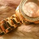 American Vintage Rose Gold Crystal Quartz Chunky Link Watch Photo 6