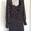 The Row *A Womens Black White Polka Dot Square Bishop Sleeve Ruffled Mini Dress Sz S Photo 1