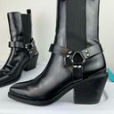 Urban Outfitters  Lola Square Toe Harness Boots Sz 9 Black Western Biker Photo 9