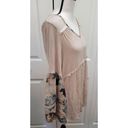 Style & Co . Top Beige M Floral Print Bell Sleeve Babydoll Tunic Top Womens New Photo 2