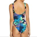 PilyQ NWT  BLACK FLORAL Aralia Lace Up Lola One Pice Swimsuit Photo 6