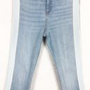 Veronica Beard  Carly 11" Kick Flare Jeans Air 27 Size 25 Side Stripe Crop Fray Photo 8