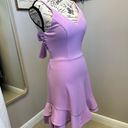 PaperMoon Ruffle Back Bow Mini Dress Lavender size Photo 4