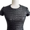 Bailey 44 Top Celebration Black Sequined Crewneck Short Sleeve T-Shirt Size XS Photo 4