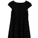 Talbots  Women's Size 12P Black Eyelet Dress Photo 2