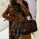 Japanese Jfashion Kawaii Harujuku Milk Chocolate Brown Gold Buttoned Trench Coat Size XS Photo 2