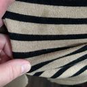 cupio Size Medium Tan & Black Striped Turtleneck Sweater Photo 6